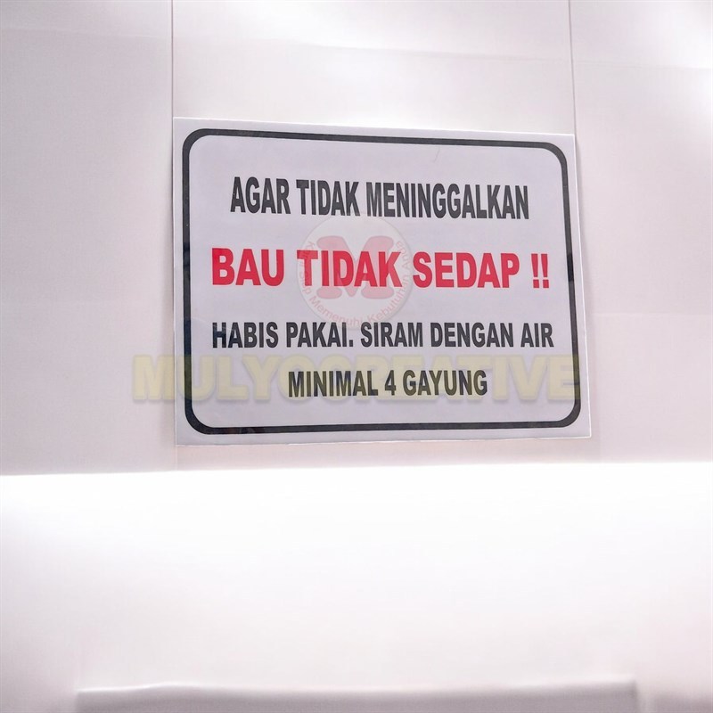 

Papan Toilet - Papan Tulisan Siram Toilet