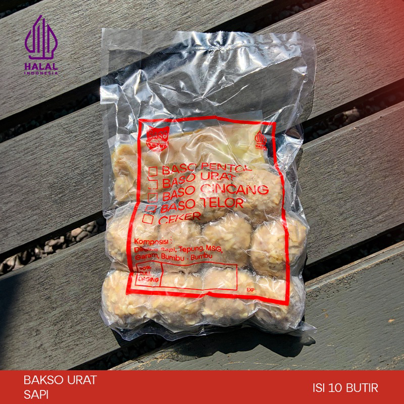 

Bakso Urat 100% Full Daging Sapi - 10 Butir - 580gram