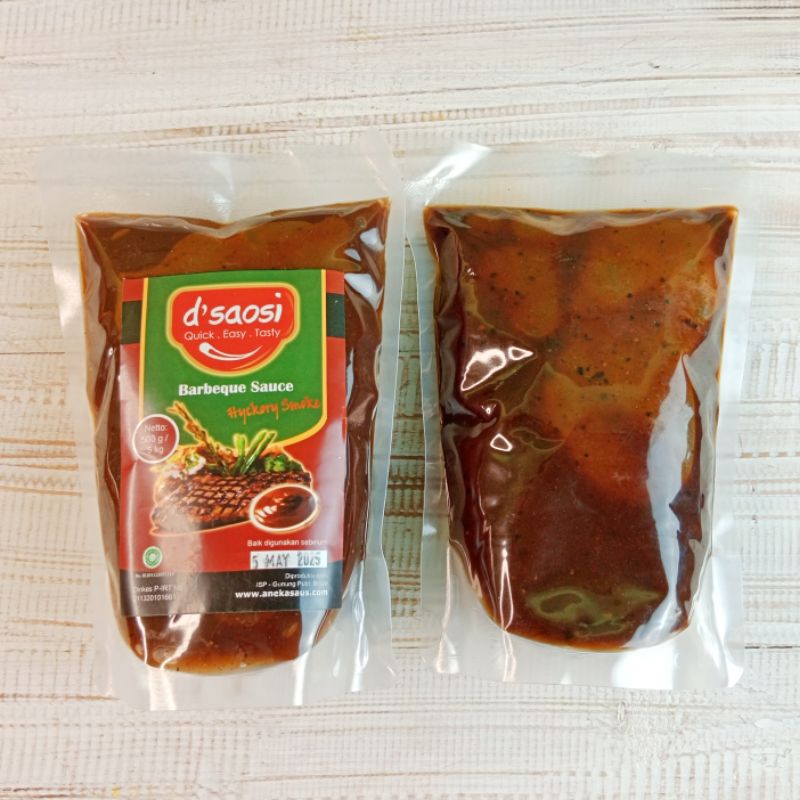 

Saus D'Saosi Saos Barbeque Sauce Saus BBQ Hykory Smoke 500gr Halal