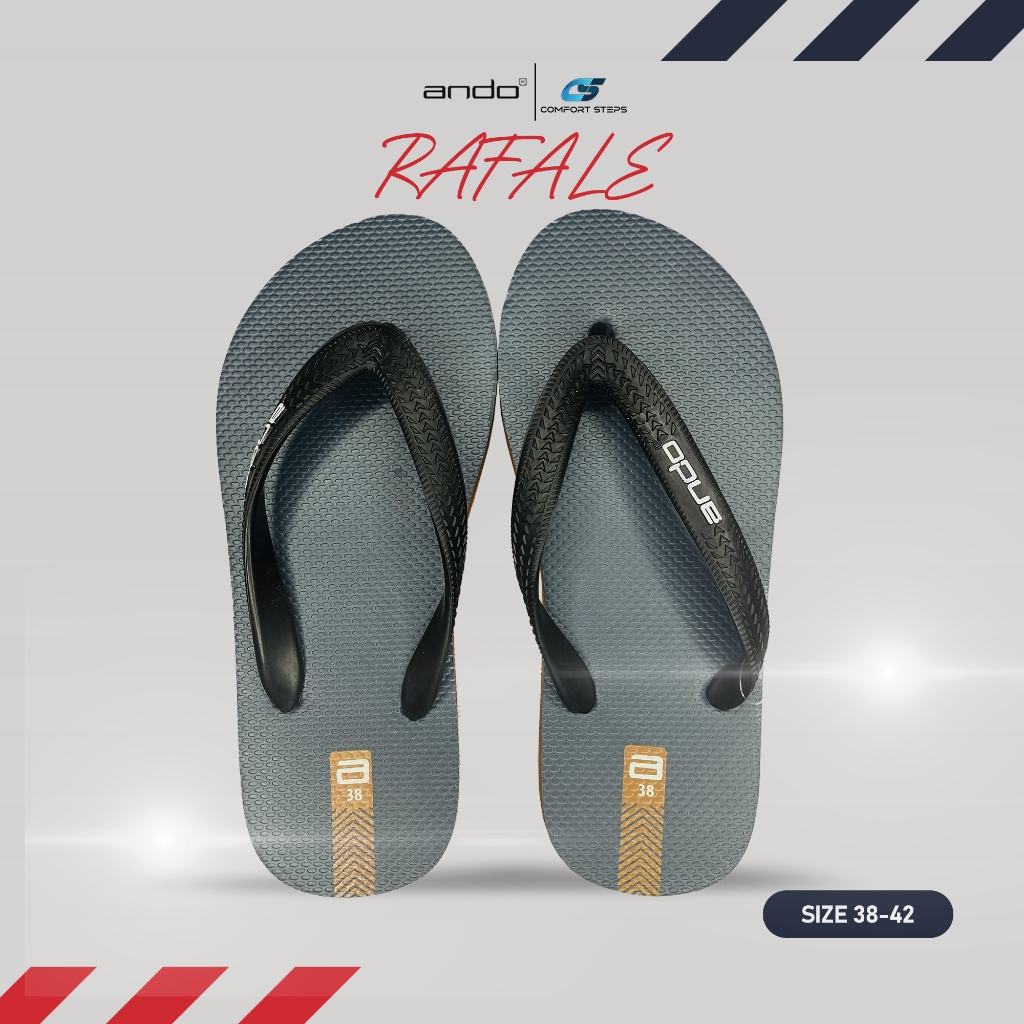 Sendal Japit Ando Model Rafale Original Motif Keren Nyaman Pria Wanita Dewasa 38 - 42