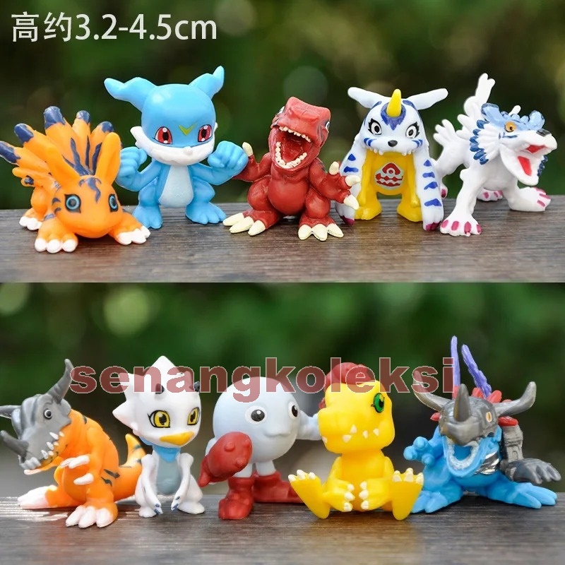 Digimon adventure Agumon Gabumon Wargreymon Figure set 10pcs