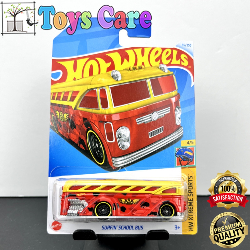 Hot Wheels Surfin School Bus Merah Kuning 2024 Bis Sekolah Hotwheels Murah Original Mattel