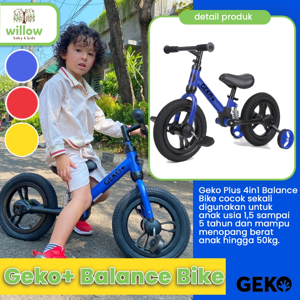 Sepeda Anak - Geko+ Balance Bike 4in1