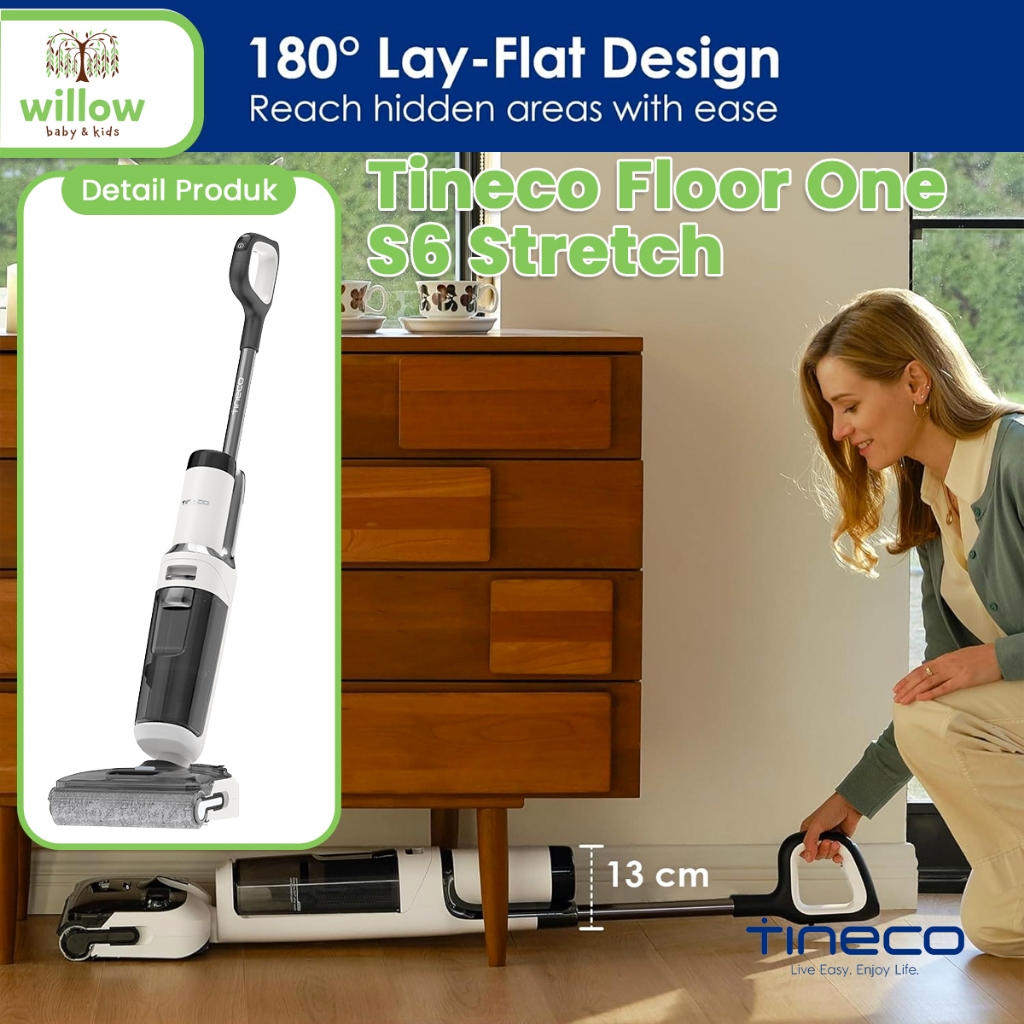 Penyedot Debu - Tineco Floor One S6 Stretch Smart Wet Dry Cordless Vacuum Cleaner Multifuncional Vac