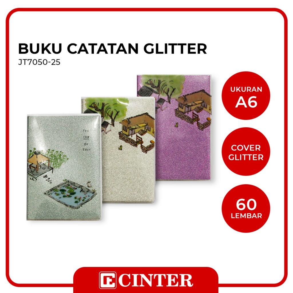 

NOTE BOOK - NOTE BOOK / BUKU CATATAN GLITTER JT7050-25 9X13CM