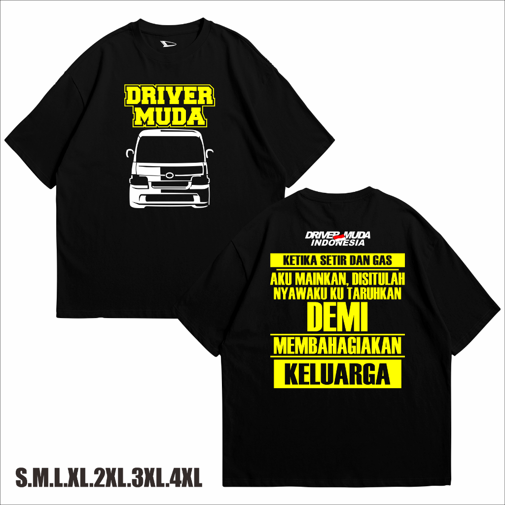 KAOS BAJU DRIVER MUDA INDONESIA GRANMAX GRAN MAX/KAOS MOBIL GRANDMAX DRIVER MUDA INDONESIA