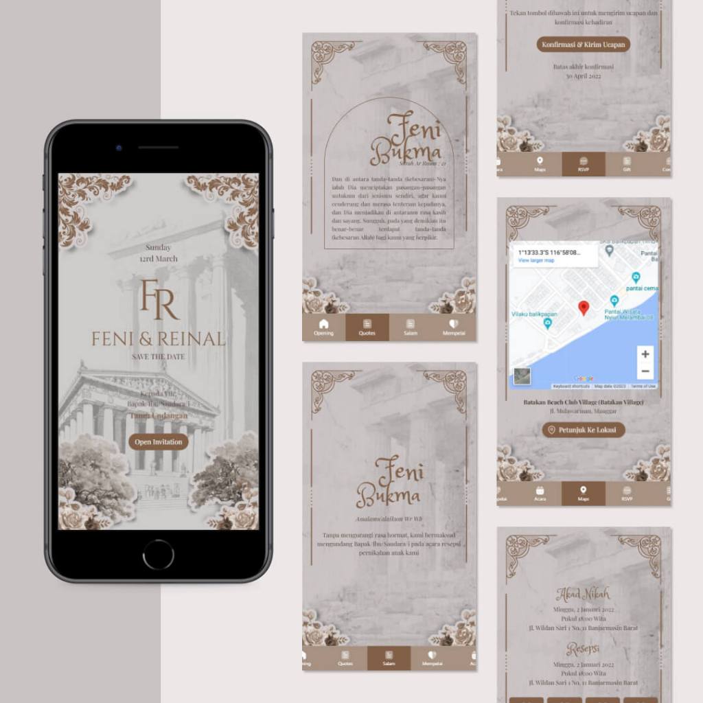 UNDANGAN DIGITAL WEBSITE INVITATION - WEDDING - TEMA CLASSIC WEDDING