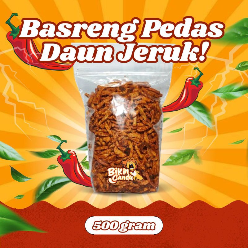 

Basreng Pedas Daun Jeruk 500gr