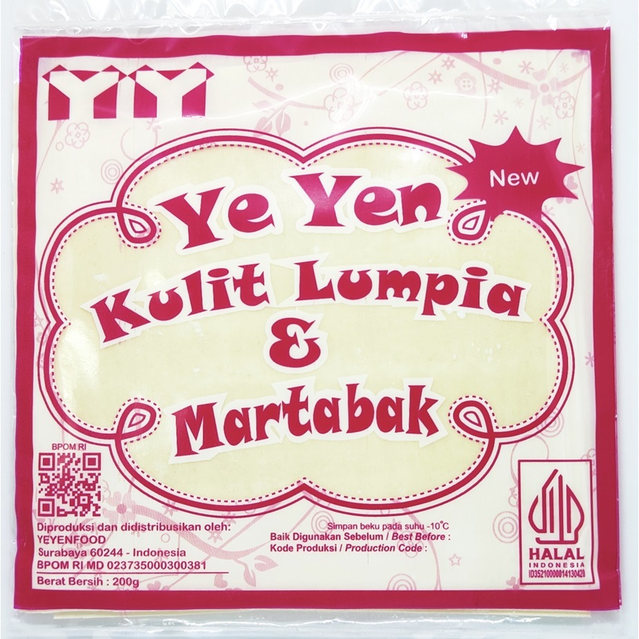 

YEYEN Kulit Lumpia (uk.15x15, 200gr)
