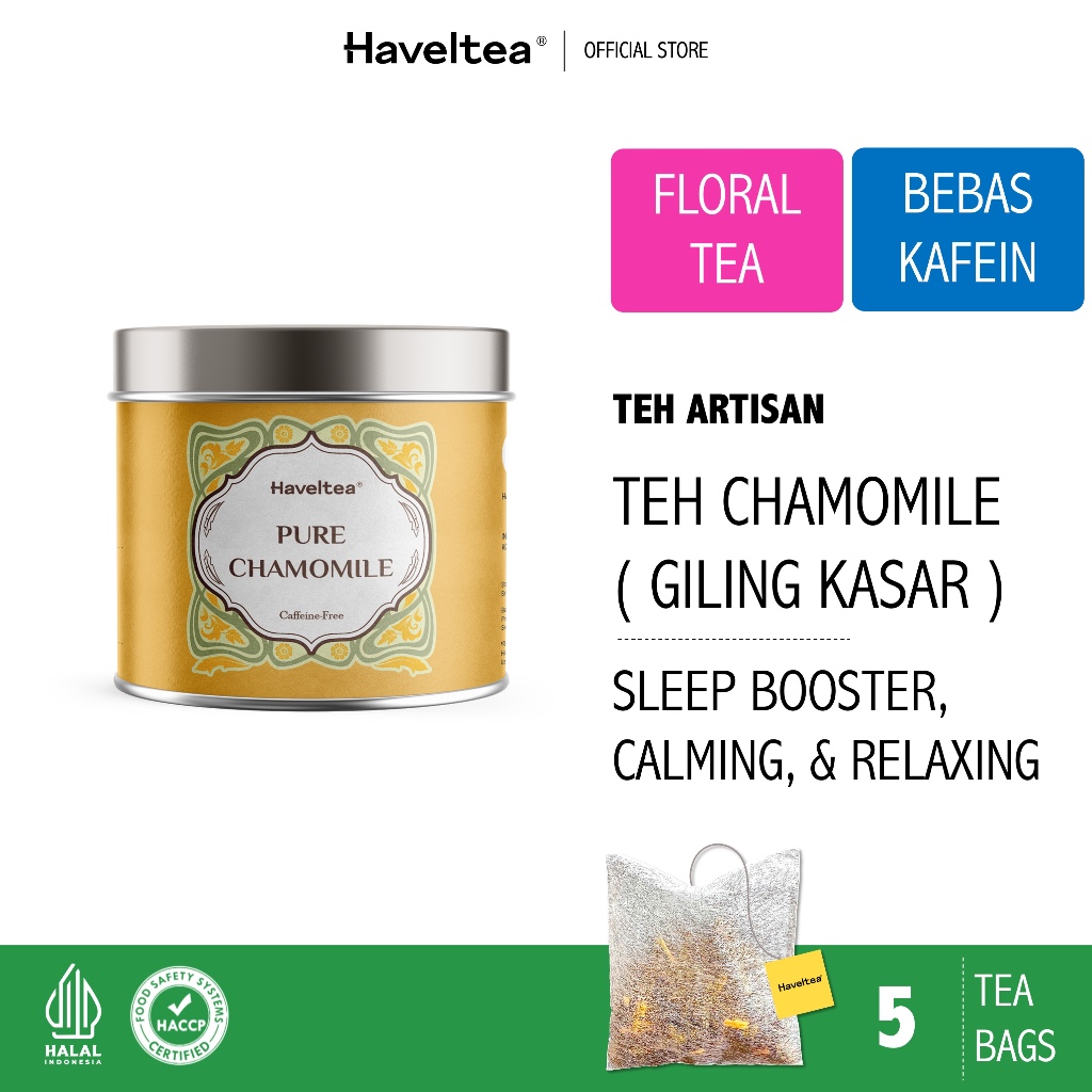 

PURE CHAMOMILE | Mini Tin | Haveltea | Floral Tea | Sleep Anxiety Aid