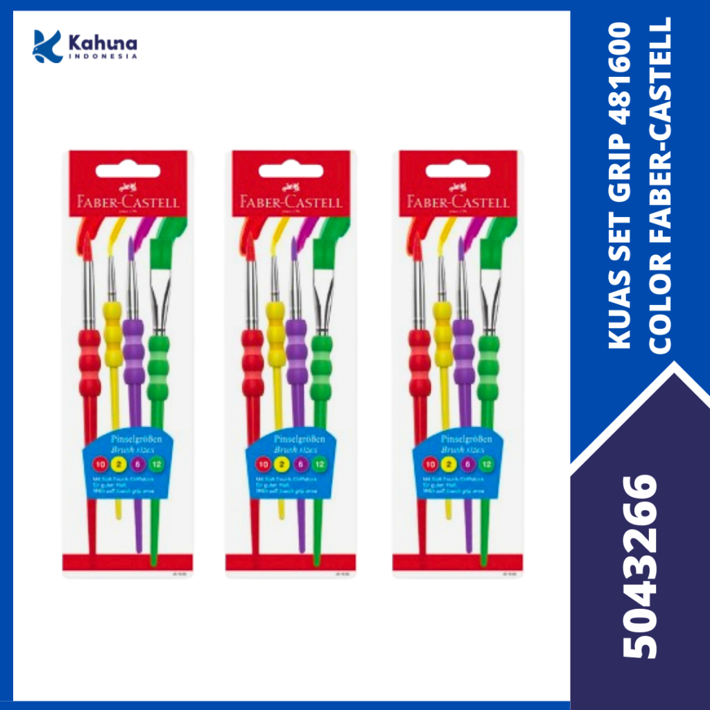 

Kuas Faber-Castell / Grip Brush Kuas Set 4 Colours 481600 Faber Castell [5043266]