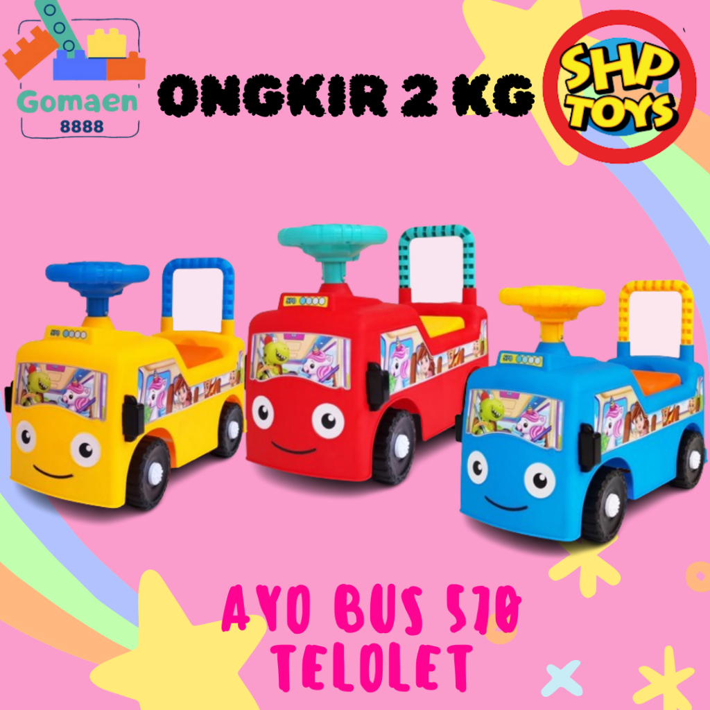 Mainan anak tunggang SHP 570 busmini ayobus telolet basuri viral