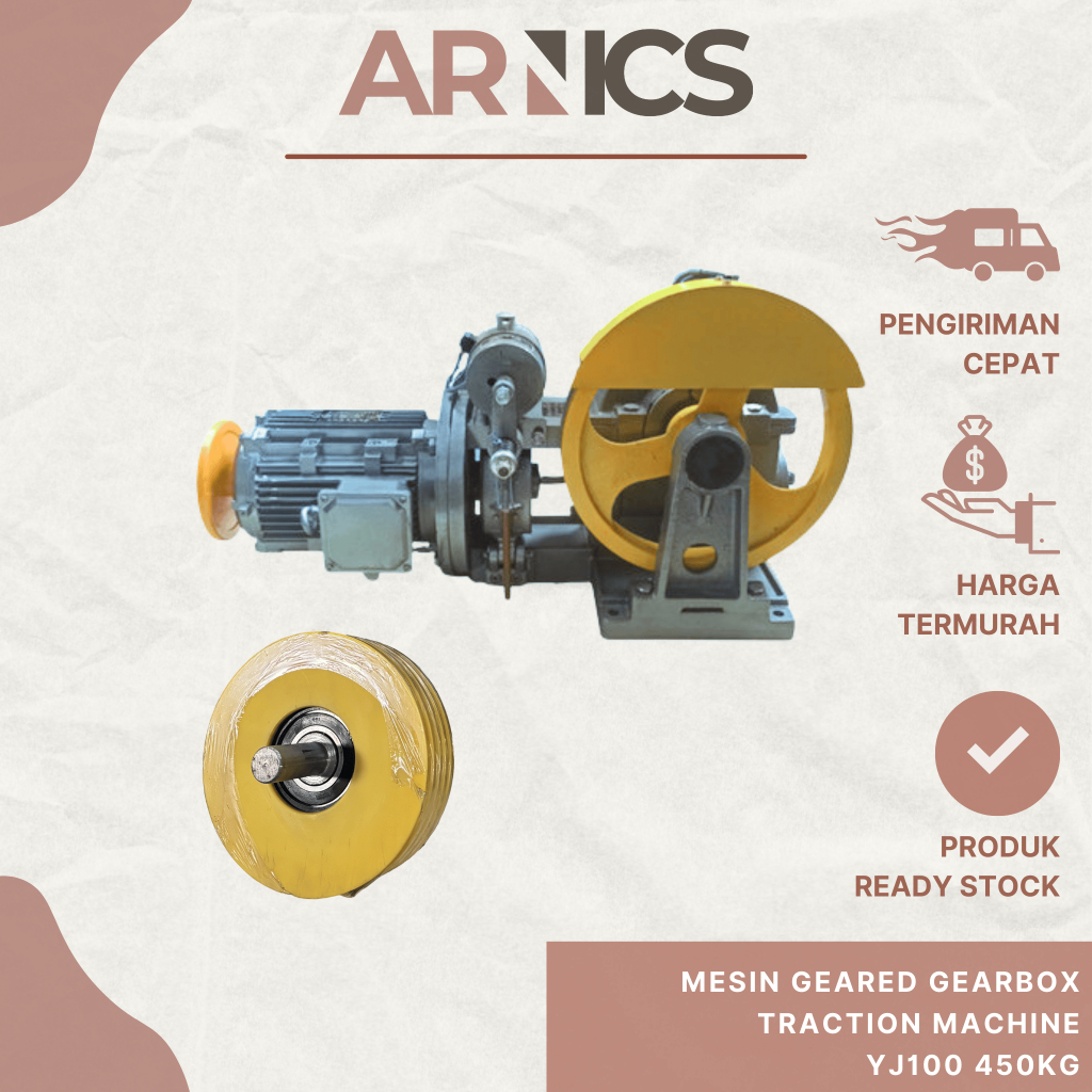 Mesin Geared Gearbox Traction Machine YJ100 450KG