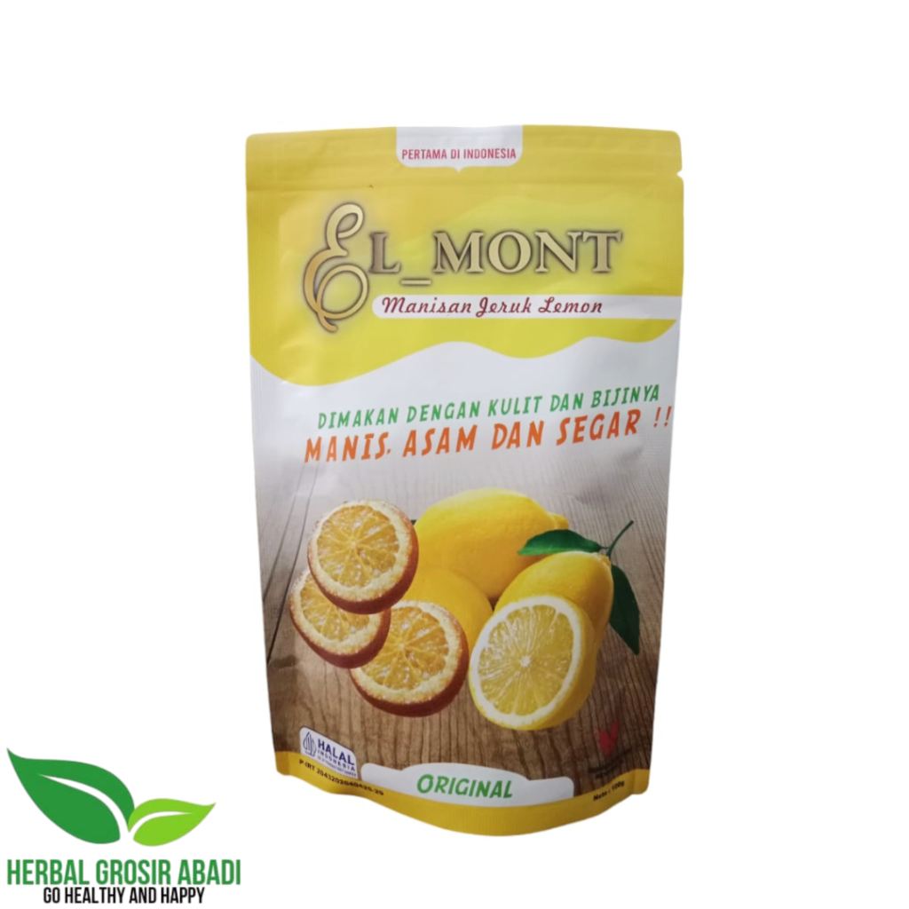 

Manisan Jeruk Lemon ELMONT | Camilan Jeruk Lemon Manis Asam & Segar | El Mont Jeruk Lemon 100 gr