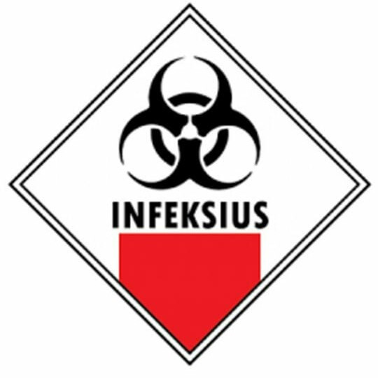 

stiker INFEKSIUS LIMBAH B3 15X15CM sign rambu