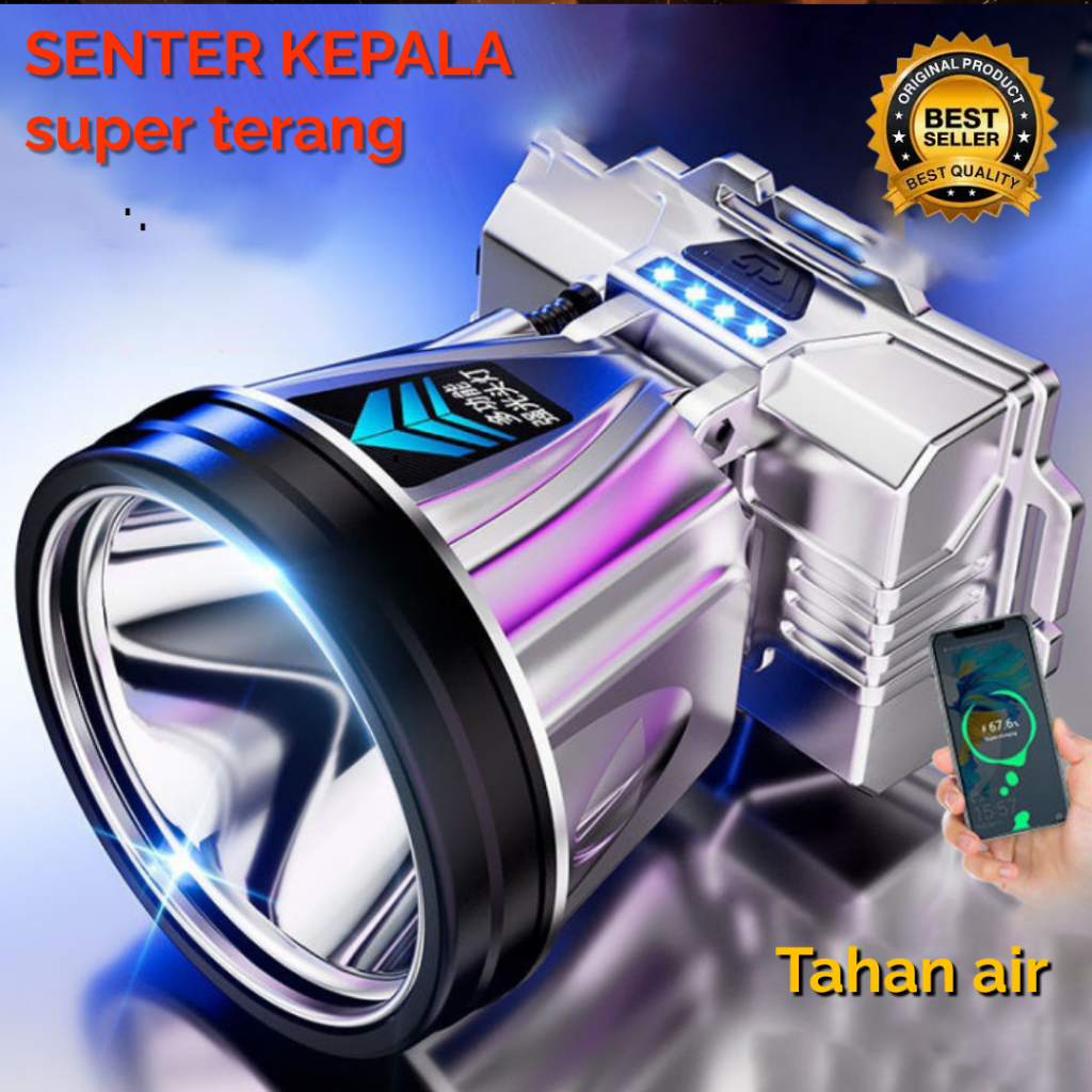 SENTER KEPALA CARI IKAN TERBAIK 30 hari tanpa pengisian daya 1999000mah 300Watt senter kepala led ca