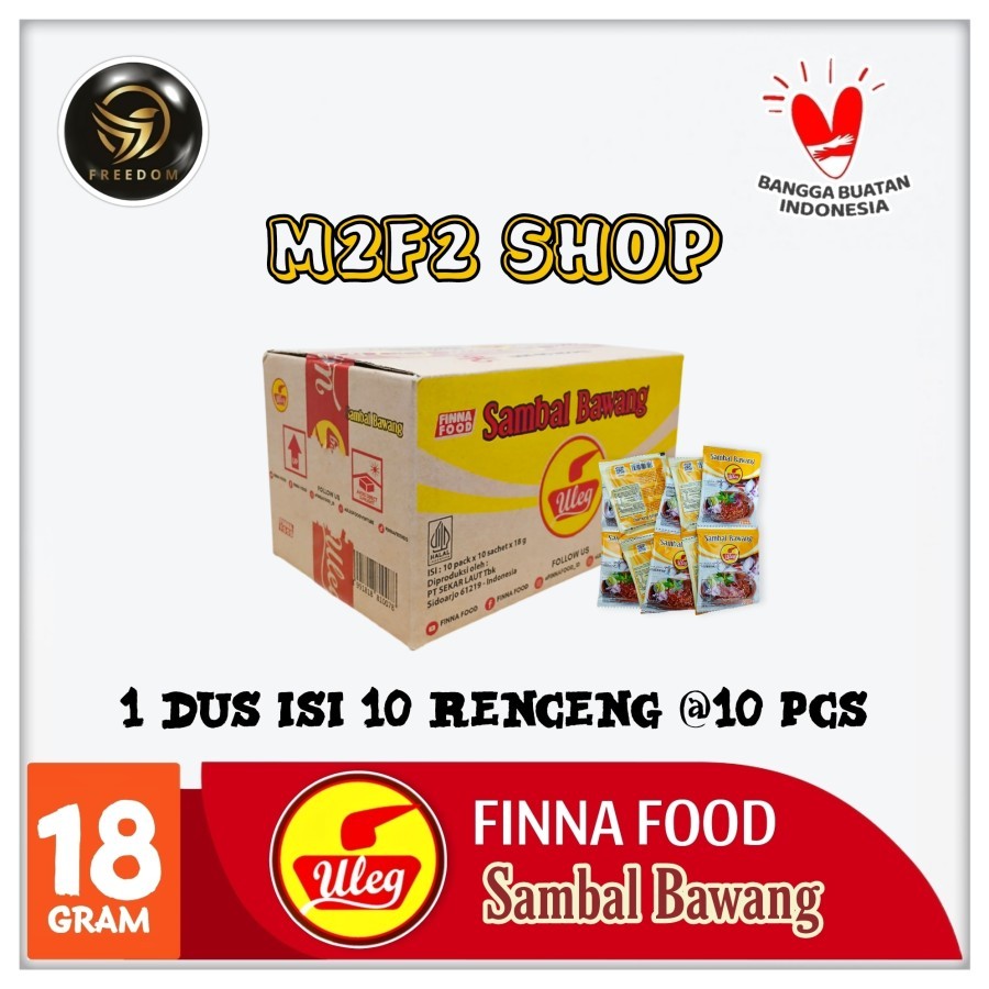 

Finna Food Uleg Sambal Bawang Sachet - 18 gr (Kemasan Karton)