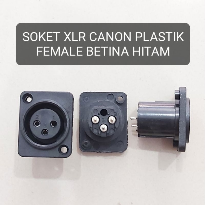 Soket XLR Tanam FEMALE 3 Pin Betina Soket Canon Pcb