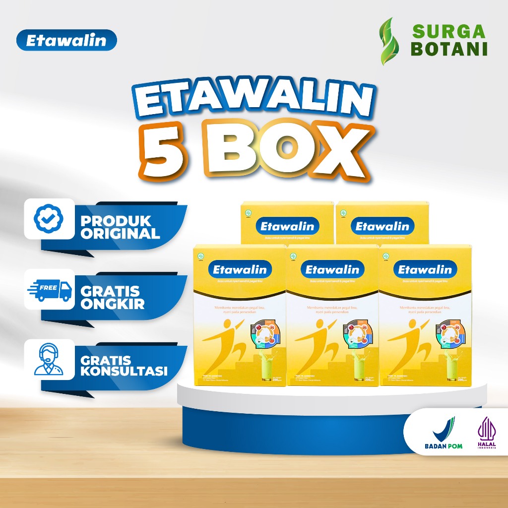 

Etawalin Susu Kambing Etawa Solusi Nyeri Sendi Asam Urat Pegal Linu BPOM 5 Box ORIGINAL