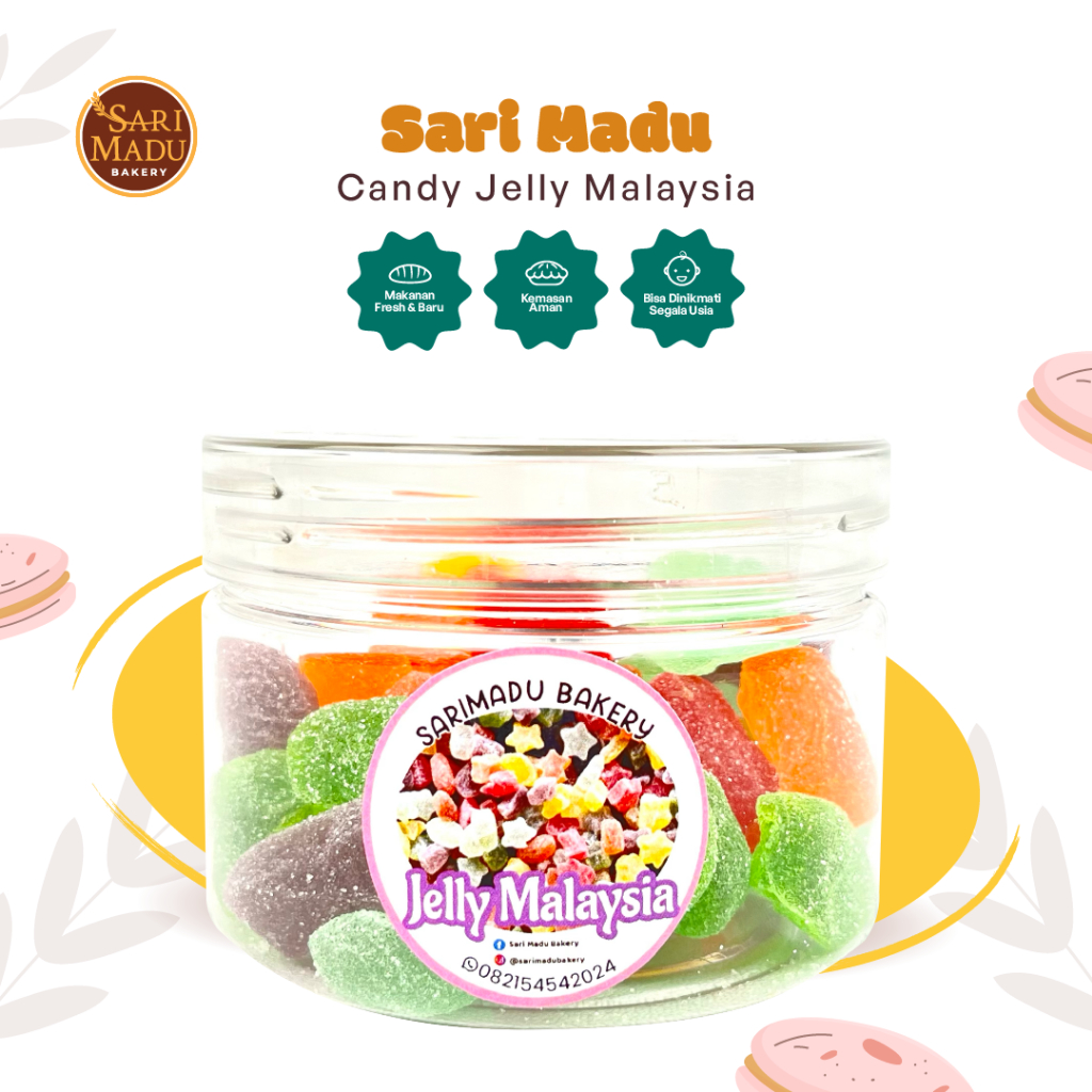 

Candy Jelly Kenyal Manis 6 Bulan Penyimpanan 300 Ml By Sari Madu Bakery