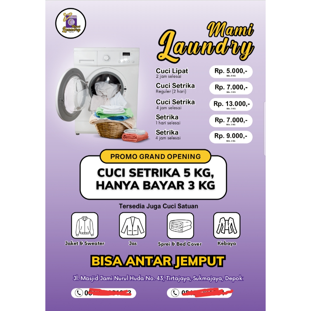 cetak spanduk / banner laundry FREE DESIGN CUSTOM