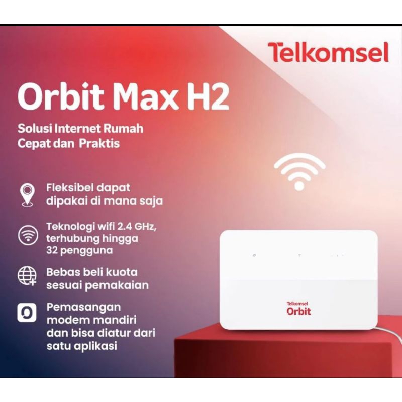 Telkomsel Orbit Max H2 Modem WiFi 4G High Speed