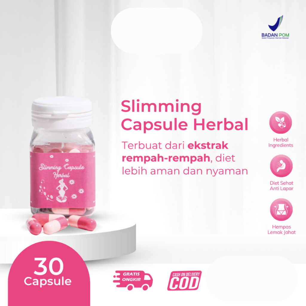 SCH PINK SLIMMING CAPSULE HERBAL SCH Pink Pelangsing 264 Terjual
