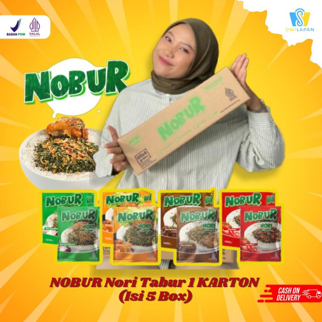 

ISI 12 NOBUR NORI TABUR RASA AYAM BAWANG AYAM GORENG BARBEQUE