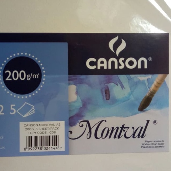 

ORIGINAL Canson Montval A2 2gsm 5sht watercolor paper