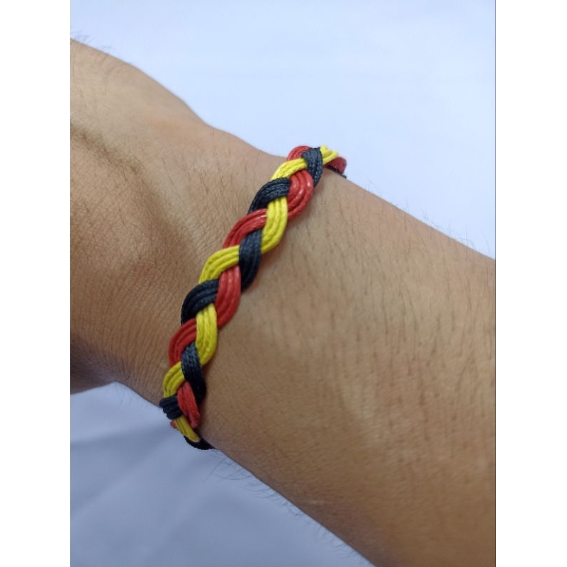 Gelang Tali Anyaman Dayak Motif 3 Warna
