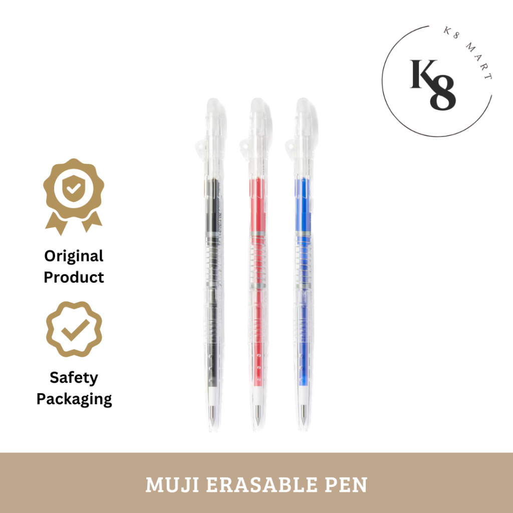 

[READY] MUJI Erasable Pen 0.38mm Knock Type