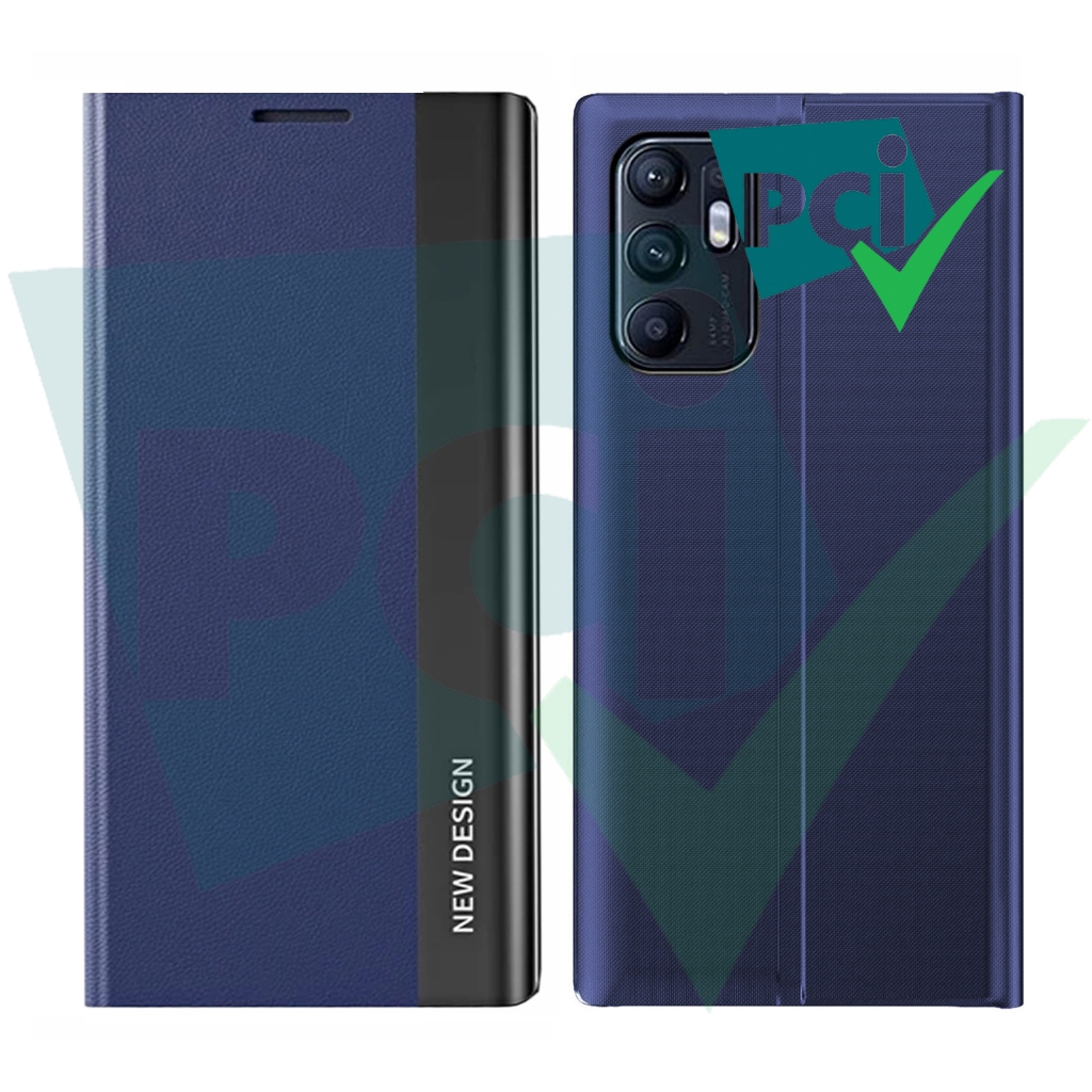 Flip Case  Oppo Reno 7 5G  Electro Standing Casing HP Smart Windows Premium Super Full 360 Degree Me