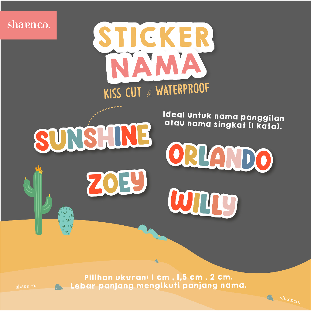 

STIKER LABEL BUKU NAMA ANAK CUSTOM NAMA WATERPROOF TEMA SUNSHINE
