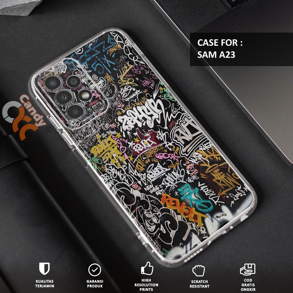 Case SAMSUNG A23 - Casing SAMSUNG A23 Motif SWAG - Softcase Premium Fourside - Bening Transparant - 