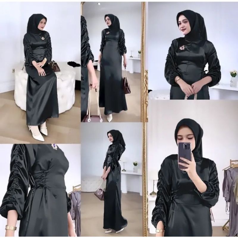 Dress Kondangan satin silk premium