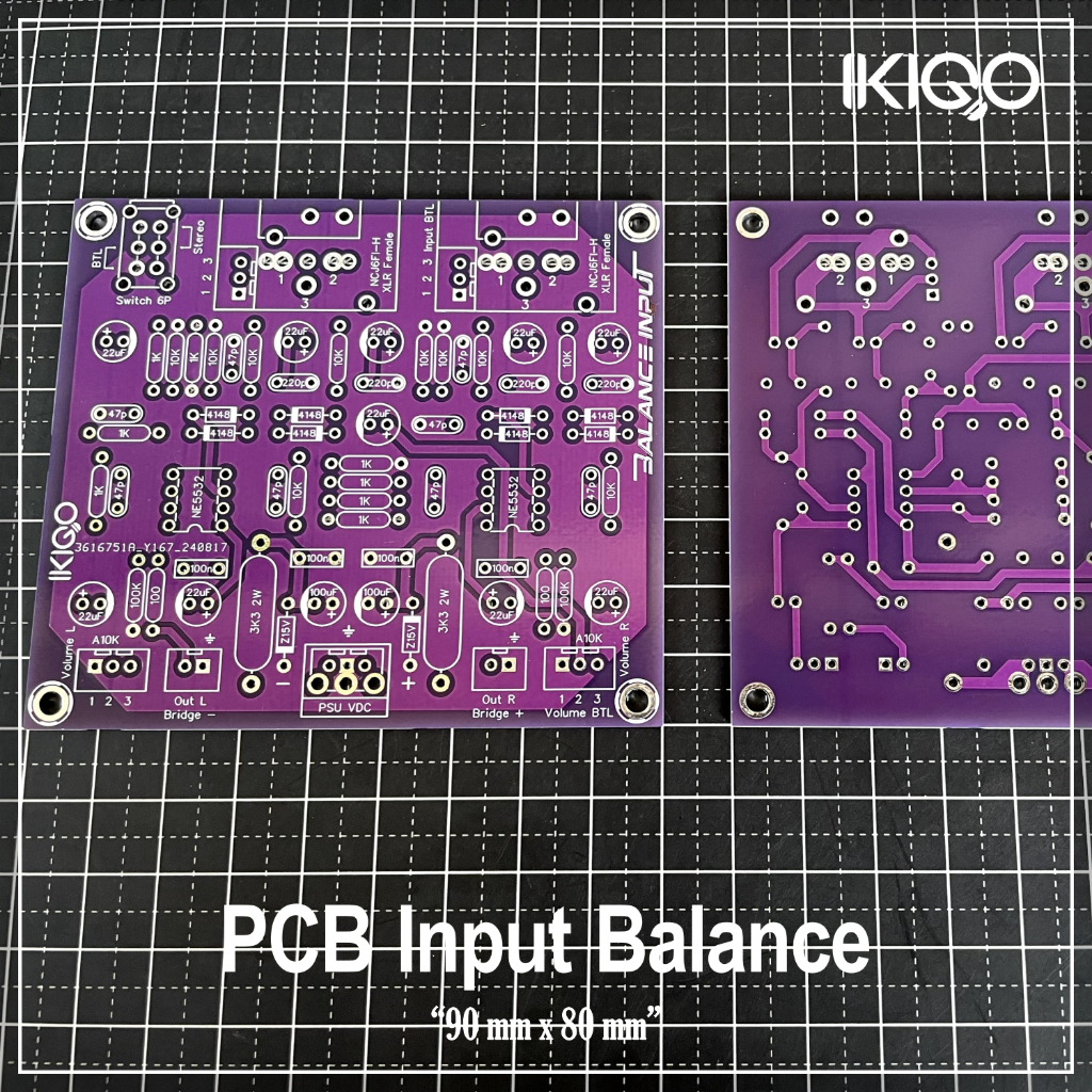 PCB Input Balance Stereo Plus Filter BTL Double Layer