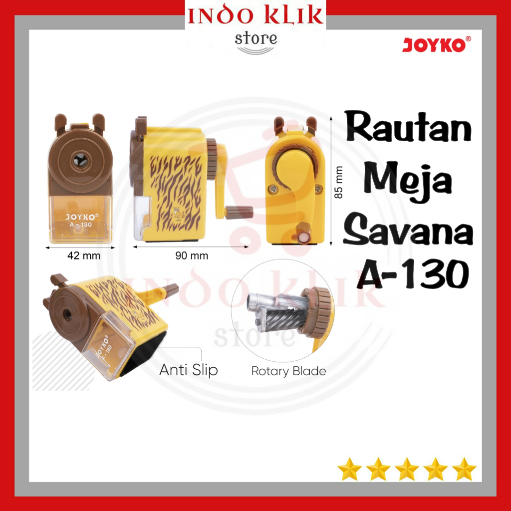 

Rautan Meja Joyko Savana A-130 / A 130 Desk Sharpener Motif Fancy Lucu / Table Sharpener Animal