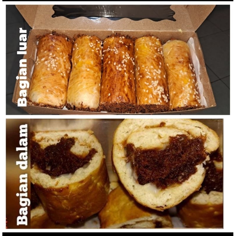 

Flos roll (roti abon gulung) 1 box 50k isi 5 pcs