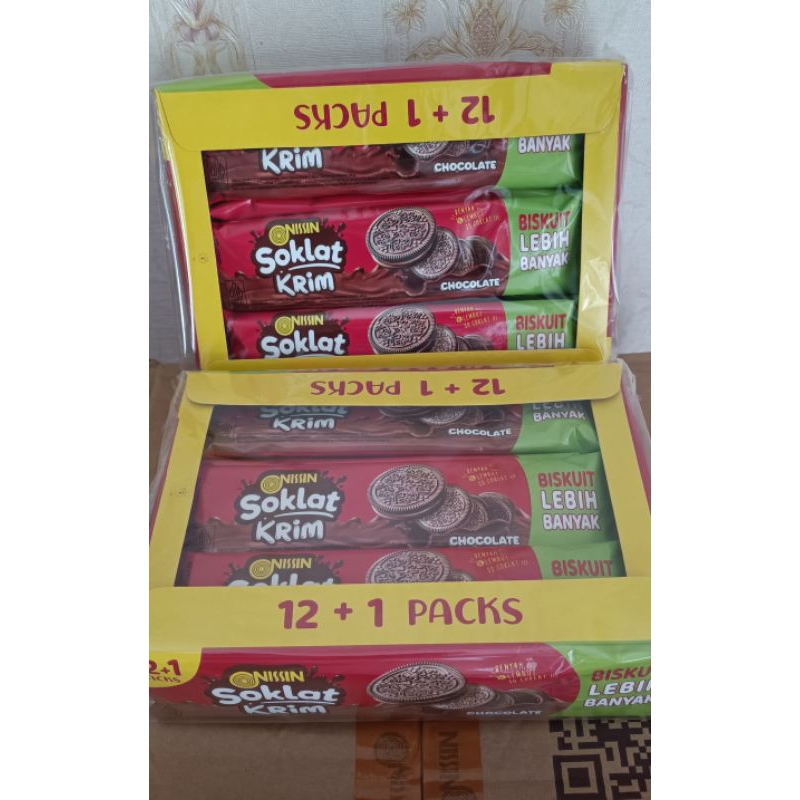 

Nissin Soklat krim kemasan pack isi 12bks