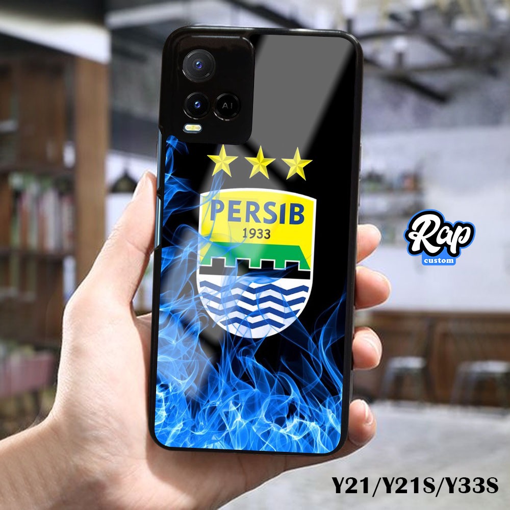 Case Vivo Y21 Y21S Y21A Y21E Y21T Y33T Y33S Fashion Case Gambar Bola Persib Persija Psis Motif Aesth
