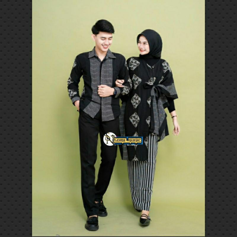 VIOLA BLACK COUPLE TENUN _ COUPLE TENUN _ COUPLE BATIK _ BAJU COUPLE _ BAJU KONDANGAN _ BAJU PREWEDD