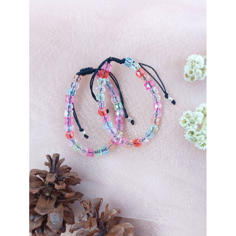 {Diamood} Gelang manik-manik kristal | Gelang perempuan anak | Gelang kekinian | Aksesoris