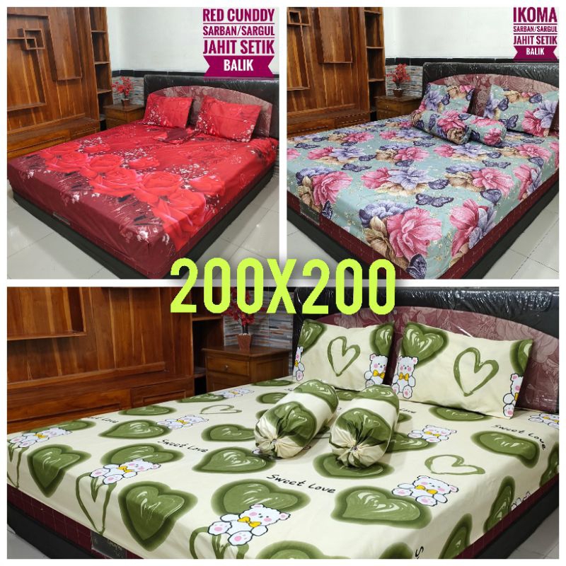 Sprei Premium Ukuran Jumbo 200x200 Murah  Bahan Adem