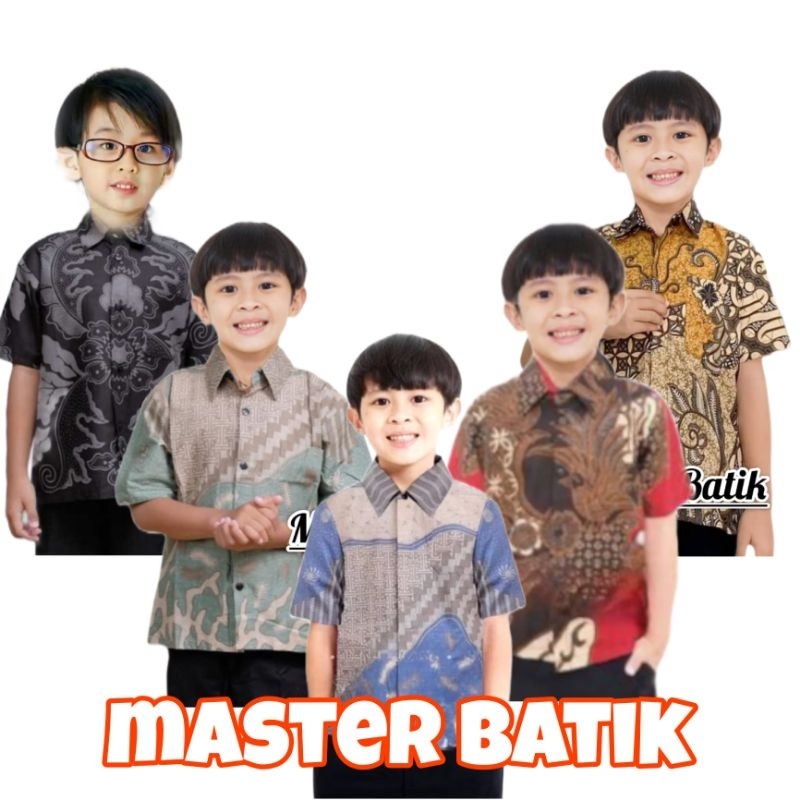 Hem Batik Anak -Kemeja batik anak laki laki