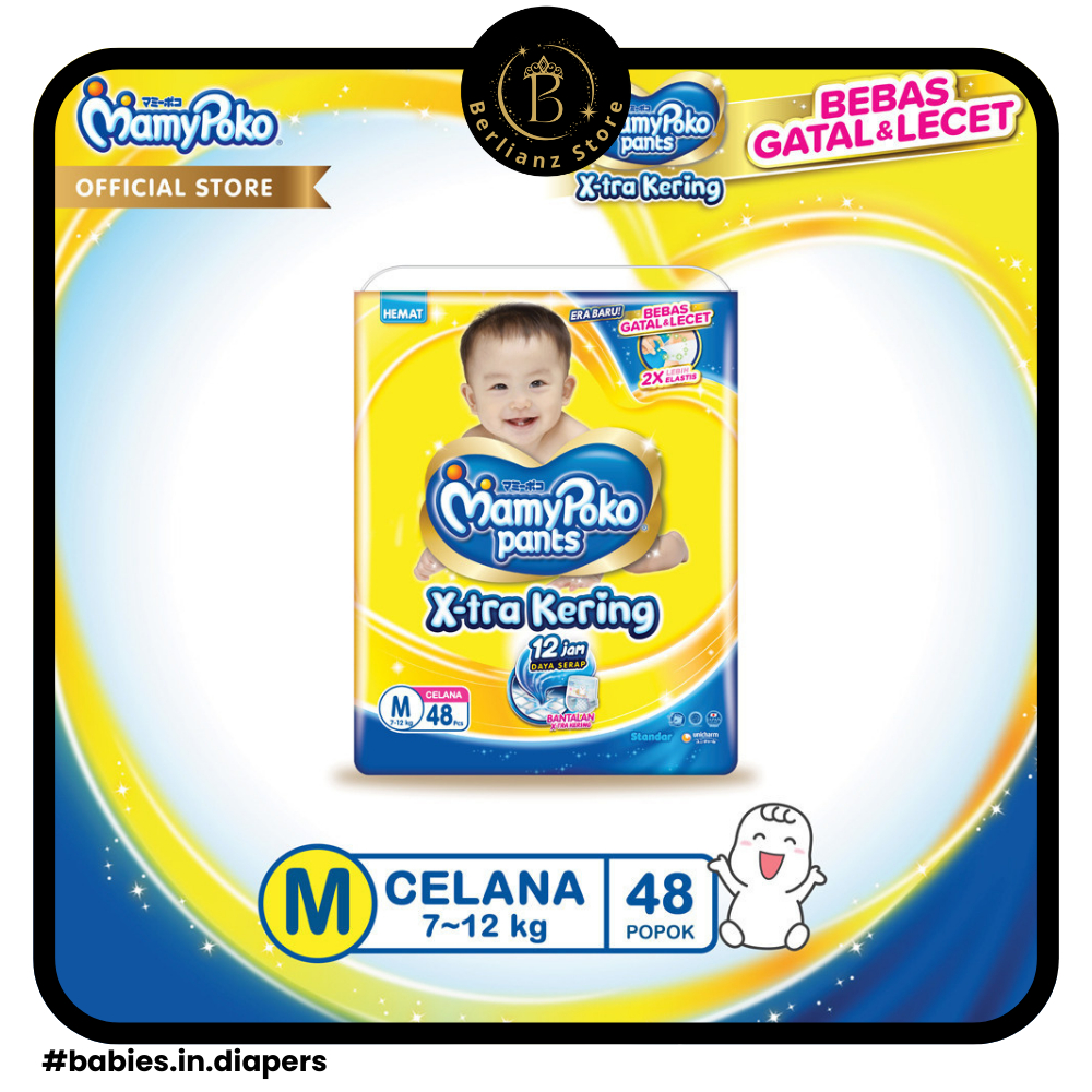 Mamypoko Pants M48 Xtra Kering - Popok Celana Mamypoko M48