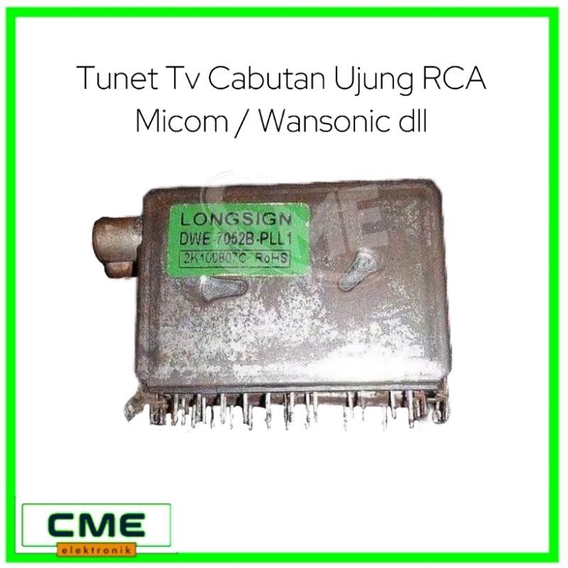 TUNER TV SECOND CABUTAN WICOM WANSONIC TV RAKITAN PIN KAKI 6 / 7 / 8 / 9 UJUNG RCA ORI ORIGINAL