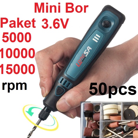 Garansi Belanja  Bonkyo Mini Grinder Set Cordless 36V Mini Drill Tuner Mesin Ukir Poles 3 Kecepatan 