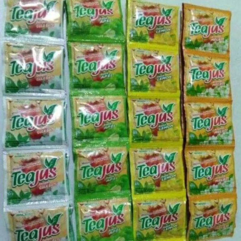 

TEA JUS 1 RENCENG ISI 10 gula batu