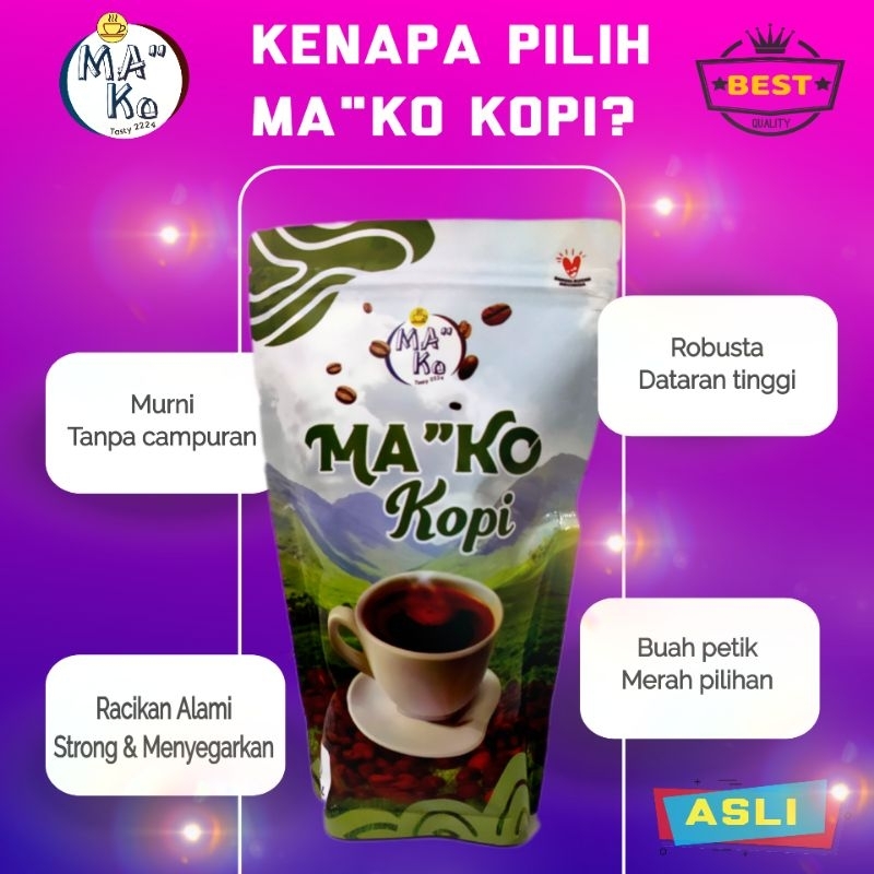 

Kawa Kopi / Kopi Robusta murni Dataran Tinggi petik merah pilihan 250gr