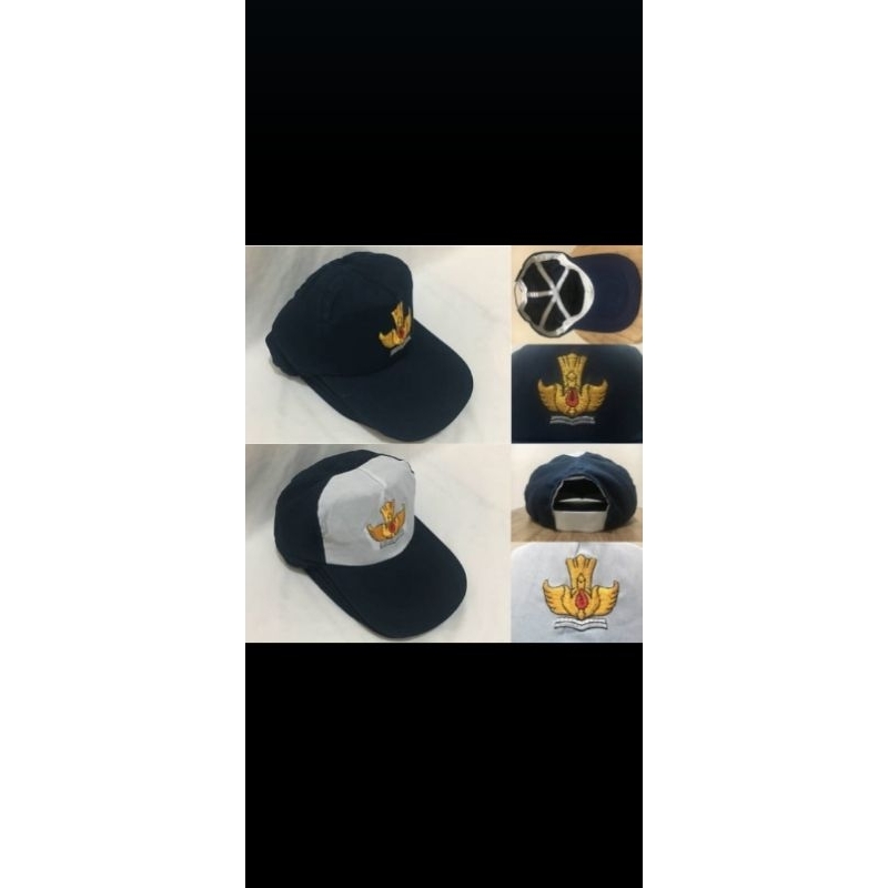 Harga grosiran. topi SMP FULL BIRU & TOPI SMP BIRU PUTIH belakang pake katet